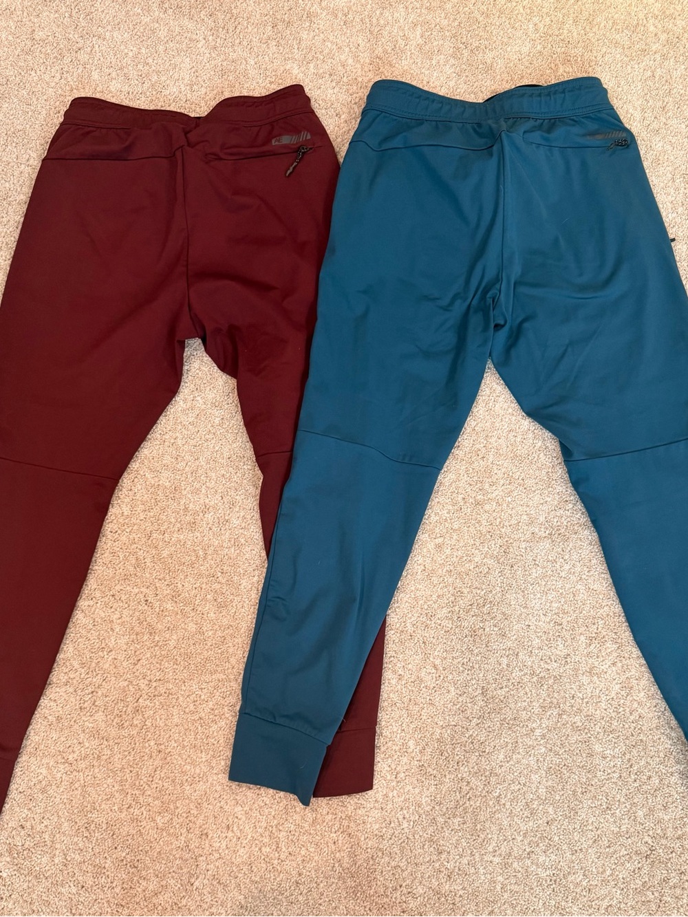 American Eagle Outfitters Mens Joggers - Burgundy & Teal - Picture 3 of 4